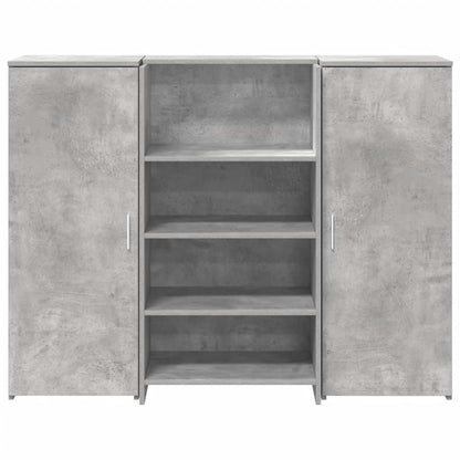 vidaXL Empfangstheke Betongrau 135x50x103,5 cm Holzwerkstoff