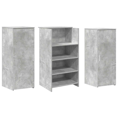 vidaXL Empfangstheke Betongrau 135x50x103,5 cm Holzwerkstoff