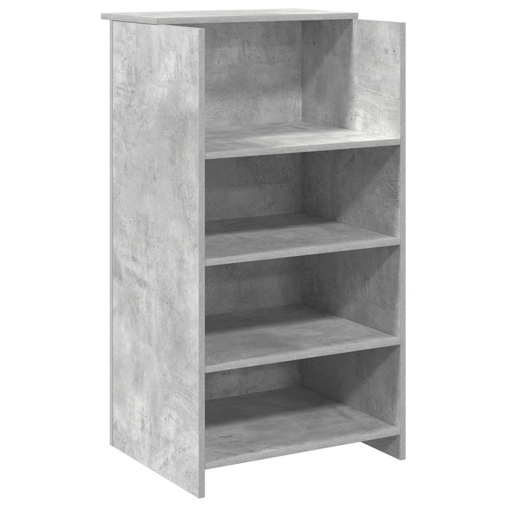 vidaXL Empfangstheke Betongrau 135x50x103,5 cm Holzwerkstoff