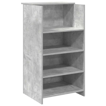 vidaXL Empfangstheke Betongrau 135x50x103,5 cm Holzwerkstoff
