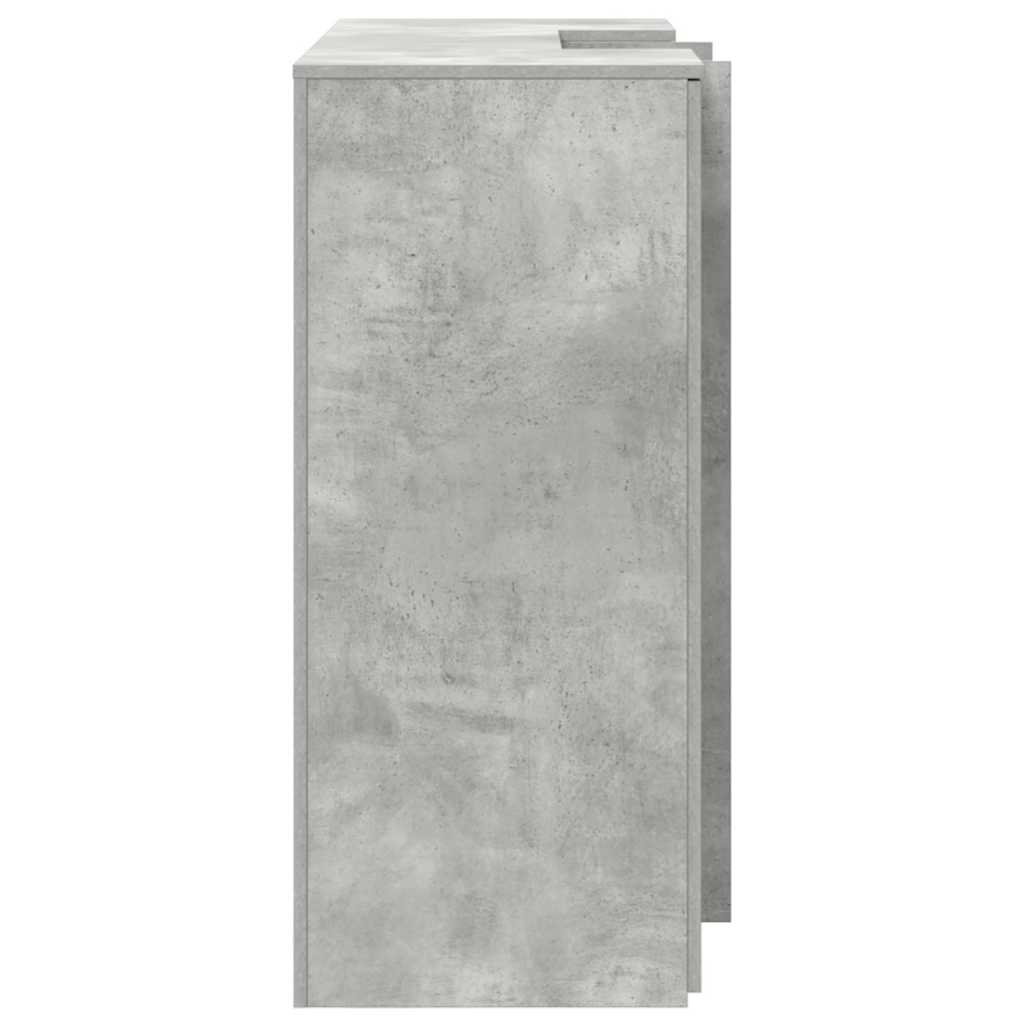 vidaXL Empfangstheke Betongrau 135x50x103,5 cm Holzwerkstoff