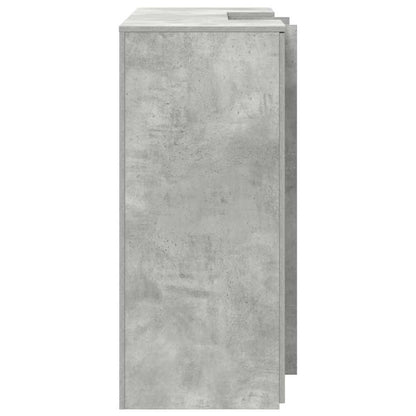 vidaXL Empfangstheke Betongrau 135x50x103,5 cm Holzwerkstoff
