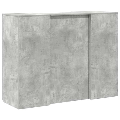 vidaXL Empfangstheke Betongrau 135x50x103,5 cm Holzwerkstoff