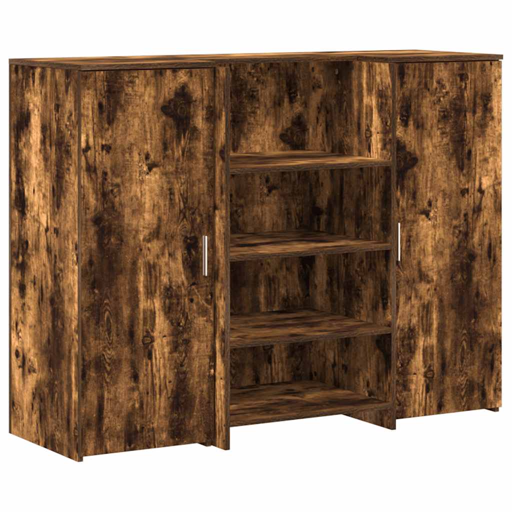 vidaXL Empfangstheke Räuchereiche 135x50x103,5 cm Holzwerkstoff