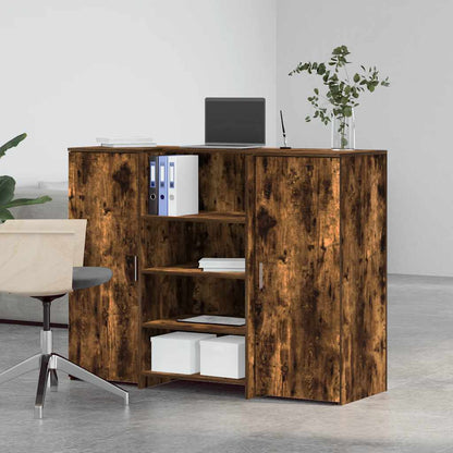vidaXL Empfangstheke Räuchereiche 135x50x103,5 cm Holzwerkstoff