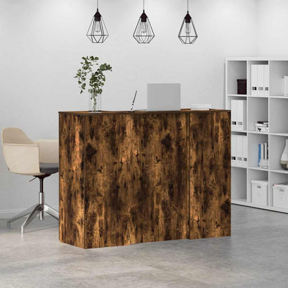 vidaXL Empfangstheke Räuchereiche 135x50x103,5 cm Holzwerkstoff