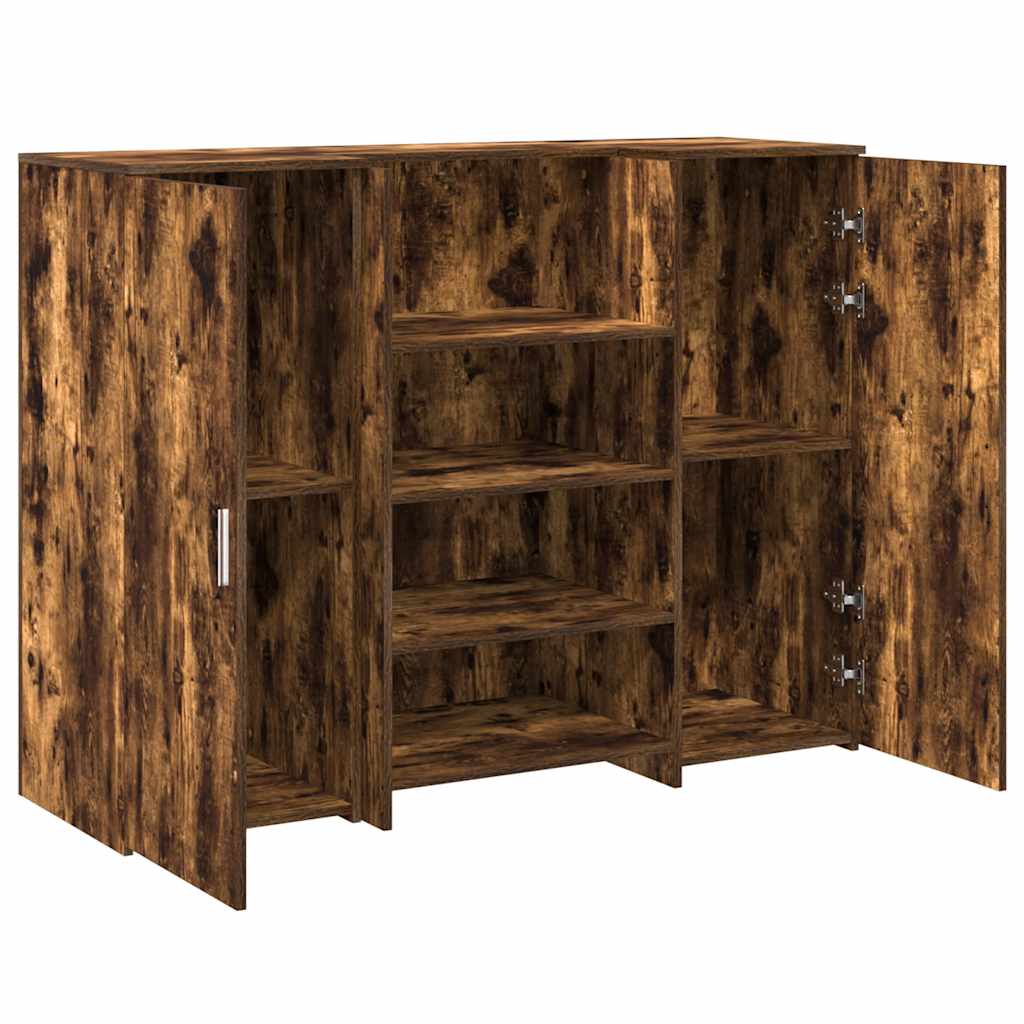 vidaXL Empfangstheke Räuchereiche 135x50x103,5 cm Holzwerkstoff