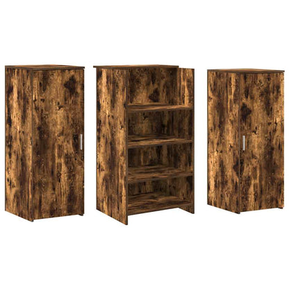 vidaXL Empfangstheke Räuchereiche 135x50x103,5 cm Holzwerkstoff