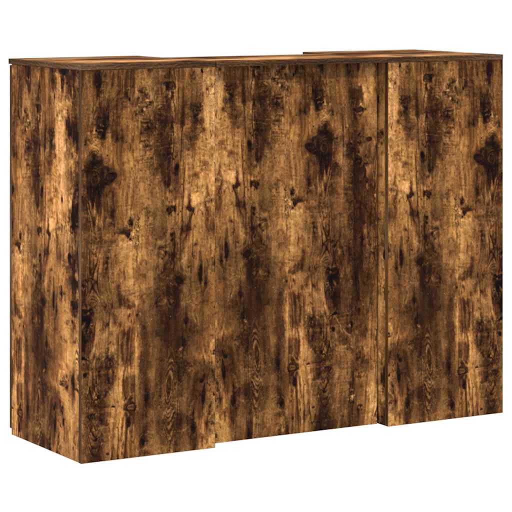 vidaXL Empfangstheke Räuchereiche 135x50x103,5 cm Holzwerkstoff