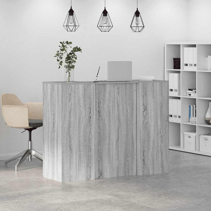 vidaXL Empfangstheke Grau Sonoma 135x50x103,5 cm Holzwerkstoff