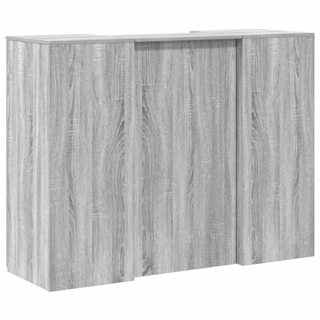 Empfangstheke Grau Sonoma 135x50x103,5 cm Holzwerkstoff