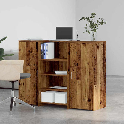 vidaXL Empfangstheke Altholz-Optik 135x50x103,5 cm Holzwerkstoff