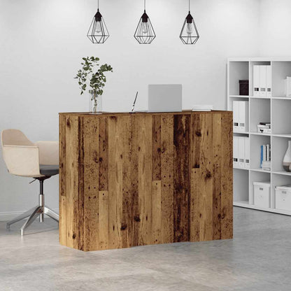 vidaXL Empfangstheke Altholz-Optik 135x50x103,5 cm Holzwerkstoff