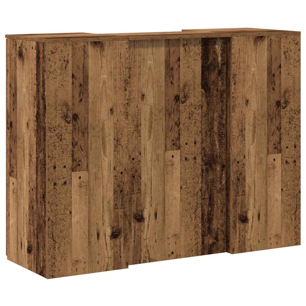 vidaXL Empfangstheke Altholz-Optik 135x50x103,5 cm Holzwerkstoff