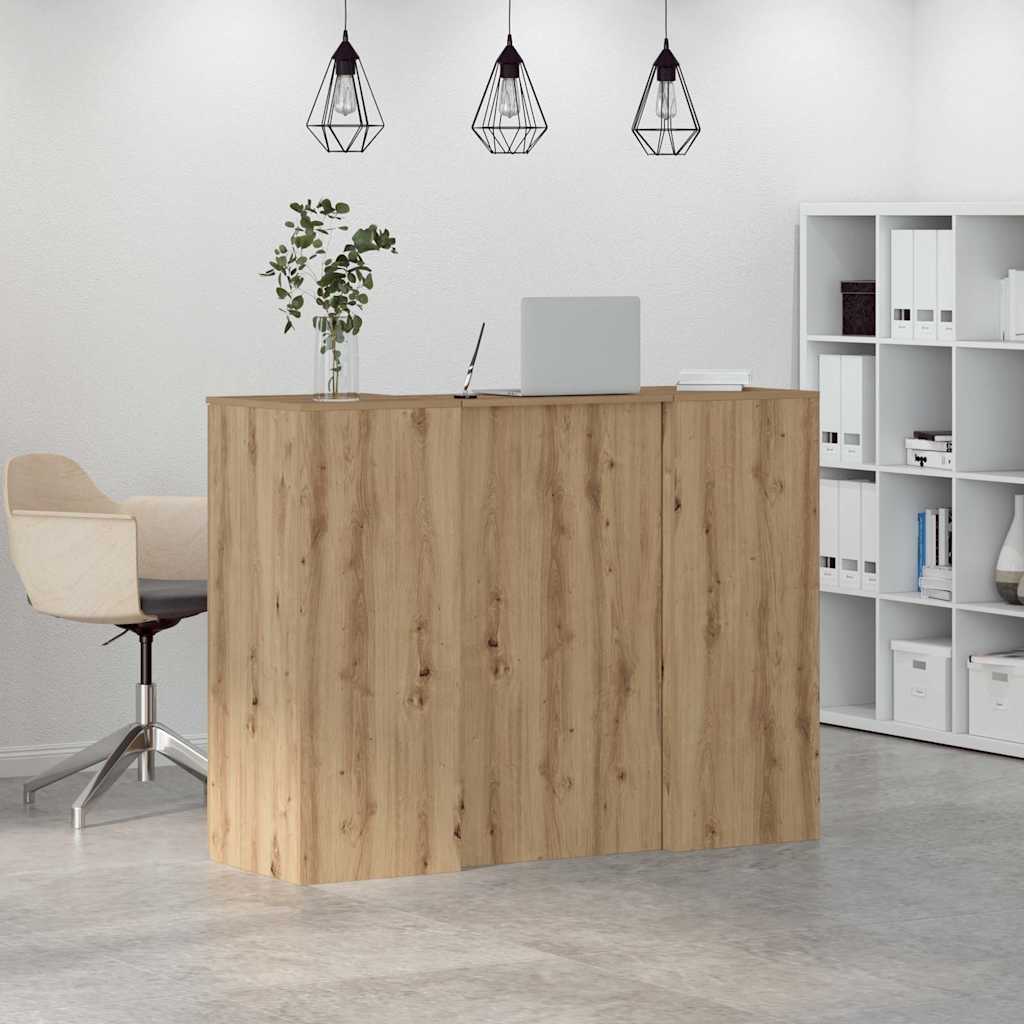 vidaXL Empfangstheke Artisan-Eiche 135x50x103,5 cm Holzwerkstoff
