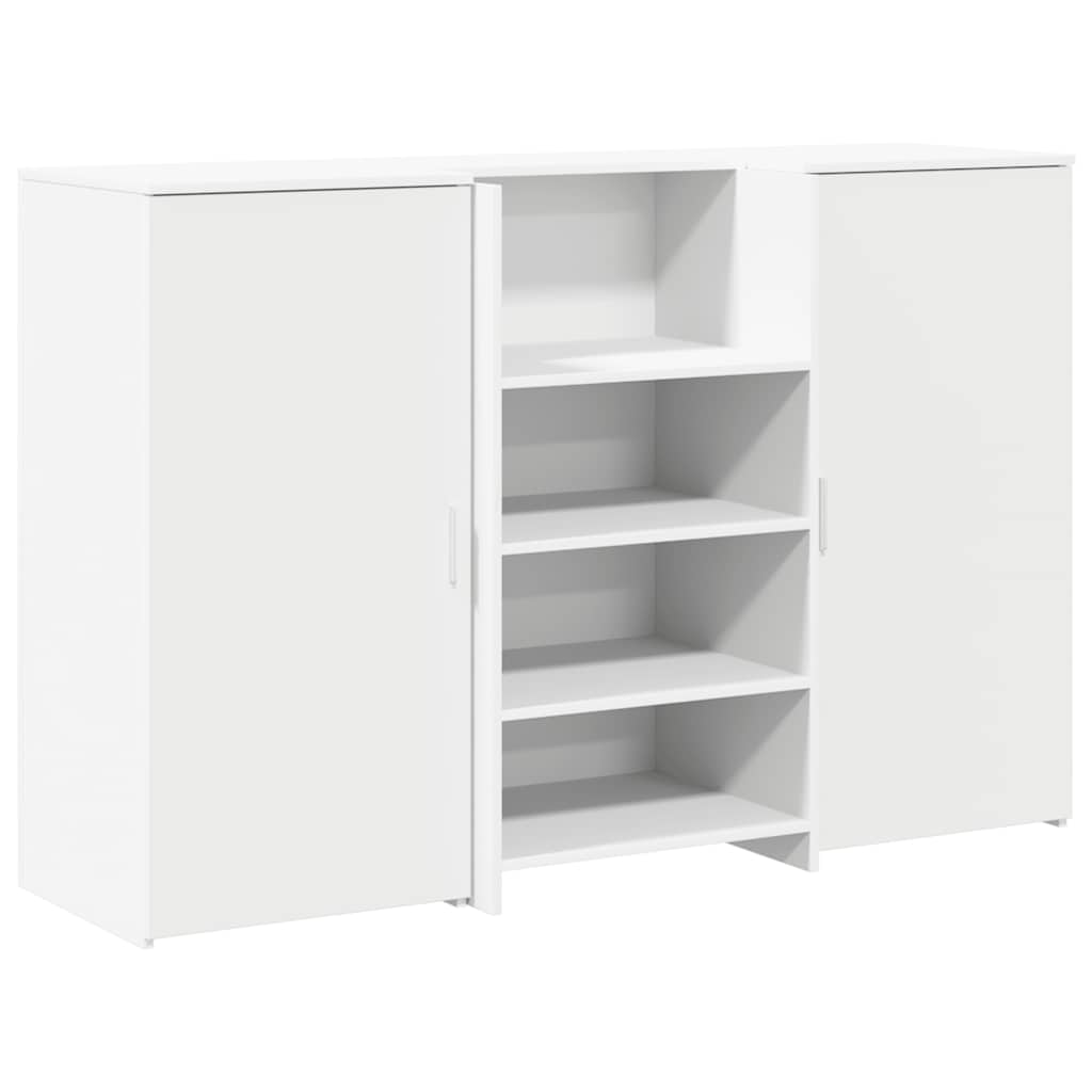 vidaXL Empfangstheke Weiß 155x50x103,5 cm Holzwerkstoff