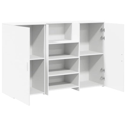 vidaXL Empfangstheke Weiß 155x50x103,5 cm Holzwerkstoff