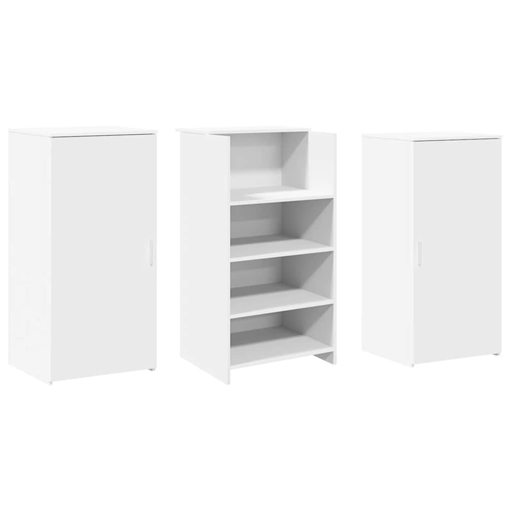 vidaXL Empfangstheke Weiß 155x50x103,5 cm Holzwerkstoff