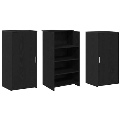 vidaXL Empfangstheke Schwarz Eichen-Optik 155x50x103,5cm Holzwerkstoff