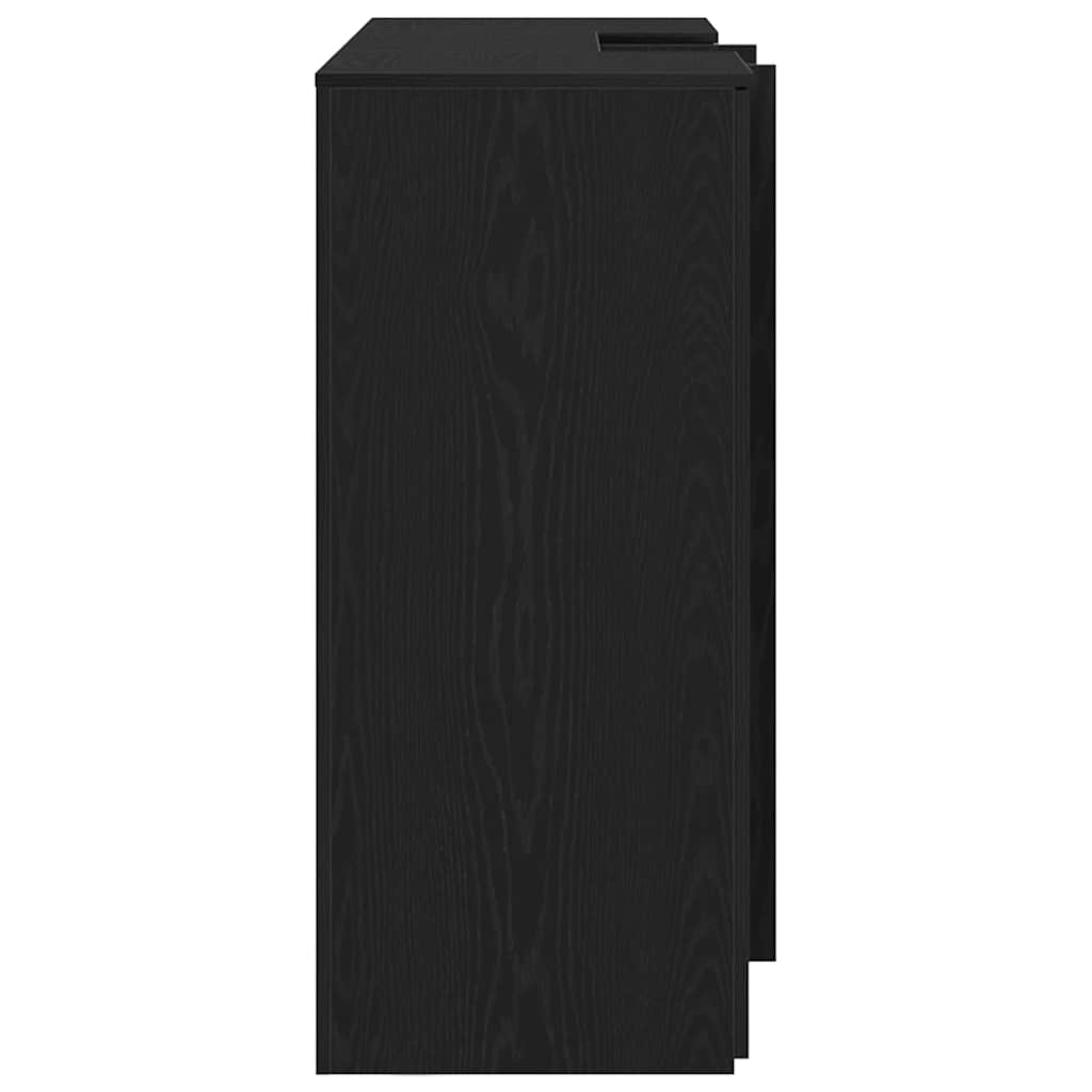 vidaXL Empfangstheke Schwarz Eichen-Optik 155x50x103,5cm Holzwerkstoff