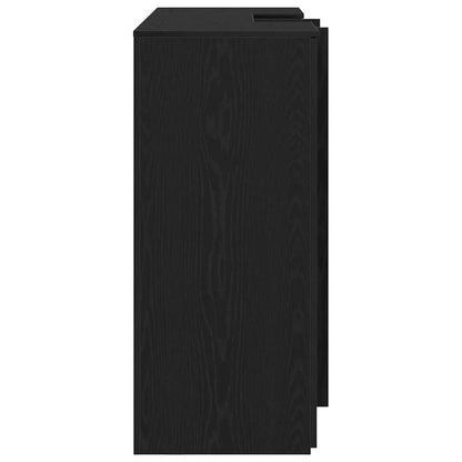 vidaXL Empfangstheke Schwarz Eichen-Optik 155x50x103,5cm Holzwerkstoff