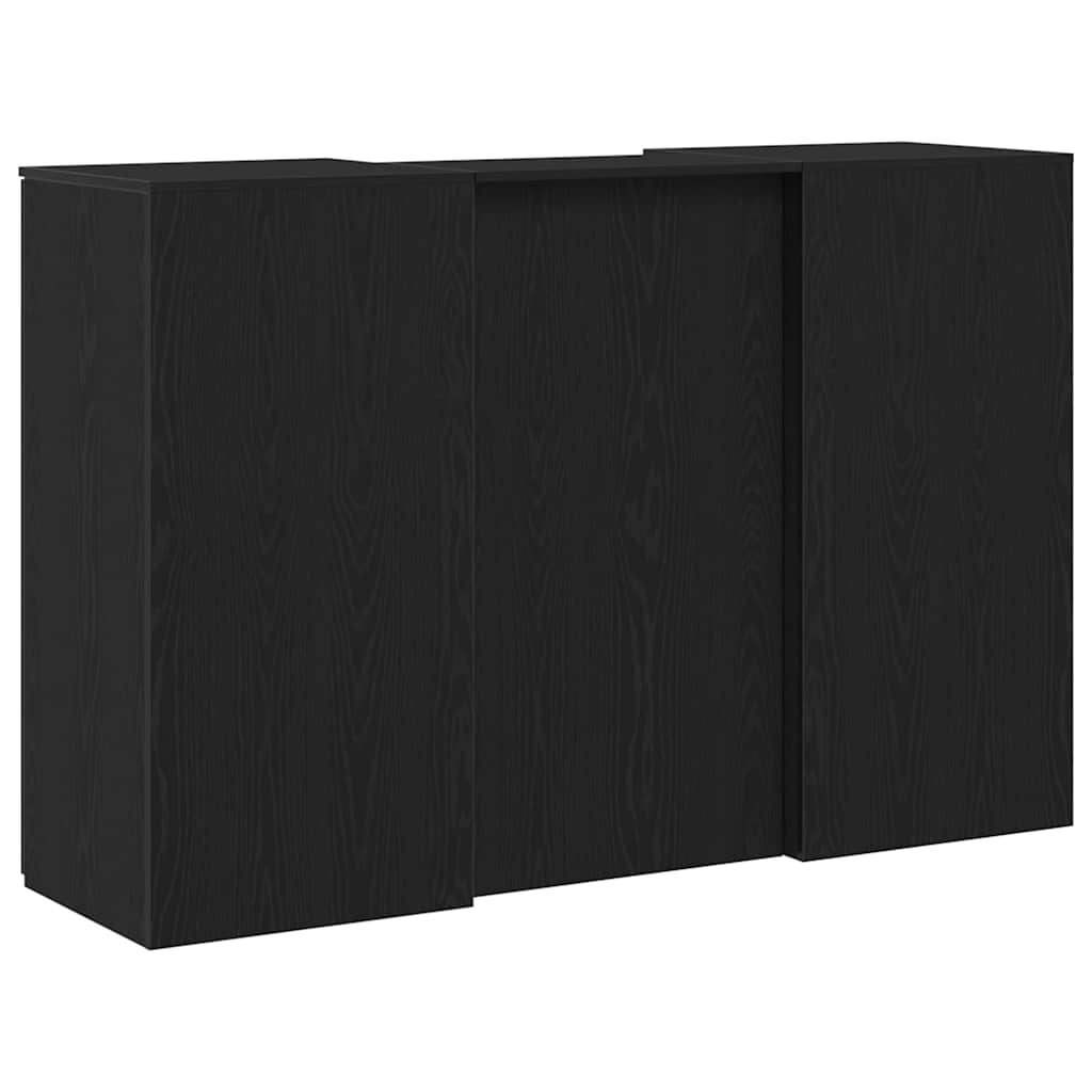 vidaXL Empfangstheke Schwarz Eichen-Optik 155x50x103,5cm Holzwerkstoff