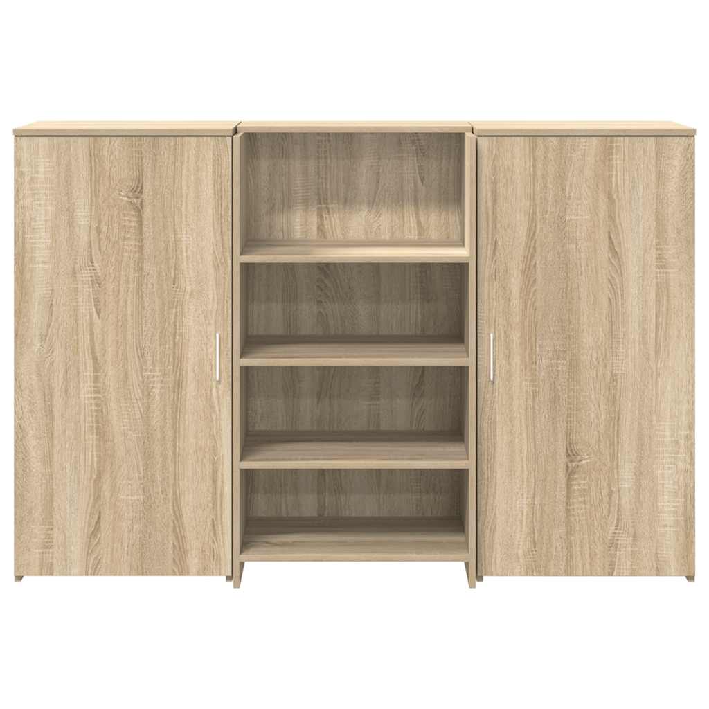 vidaXL Empfangstheke Sonoma-Eiche 155x50x103,5 cm Holzwerkstoff