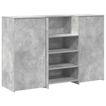 vidaXL Empfangstheke Betongrau 155x50x103,5 cm Holzwerkstoff