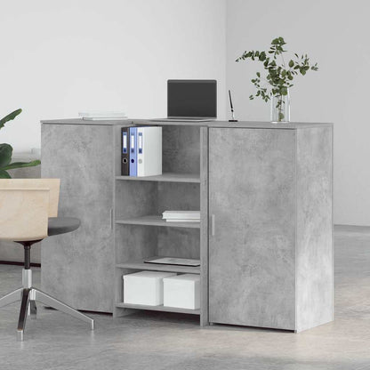 vidaXL Empfangstheke Betongrau 155x50x103,5 cm Holzwerkstoff