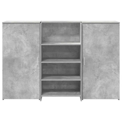 vidaXL Empfangstheke Betongrau 155x50x103,5 cm Holzwerkstoff