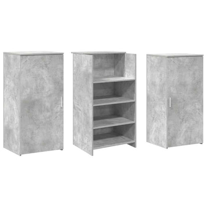 vidaXL Empfangstheke Betongrau 155x50x103,5 cm Holzwerkstoff