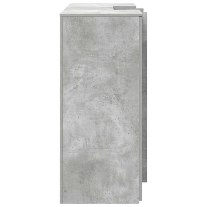 vidaXL Empfangstheke Betongrau 155x50x103,5 cm Holzwerkstoff