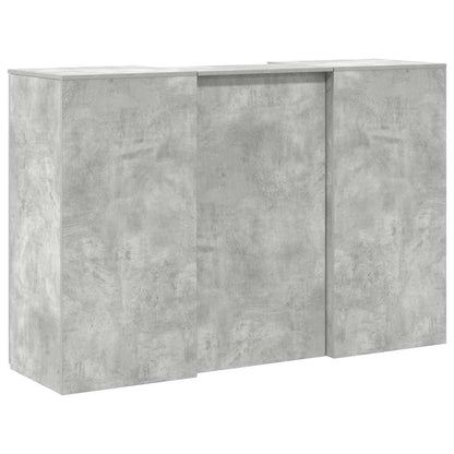 vidaXL Empfangstheke Betongrau 155x50x103,5 cm Holzwerkstoff