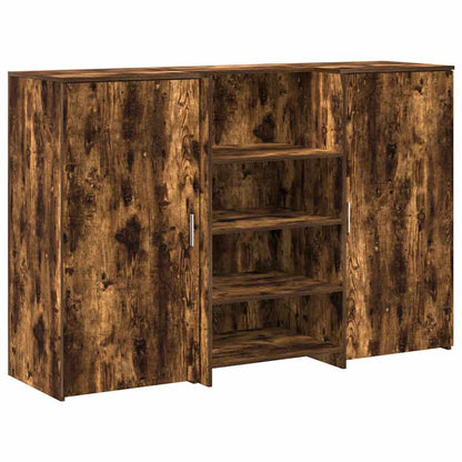 vidaXL Empfangstheke Räuchereiche 155x50x103,5 cm Holzwerkstoff