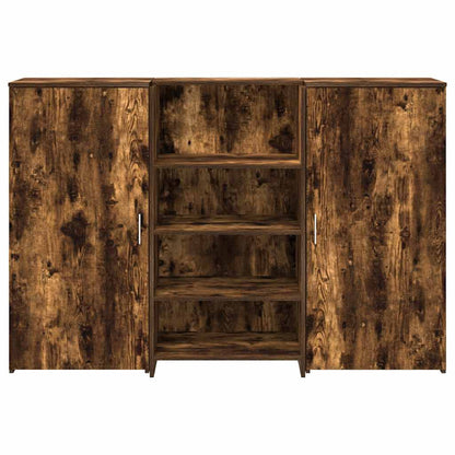 vidaXL Empfangstheke Räuchereiche 155x50x103,5 cm Holzwerkstoff