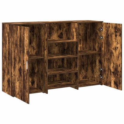 vidaXL Empfangstheke Räuchereiche 155x50x103,5 cm Holzwerkstoff