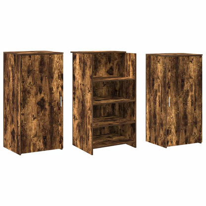 vidaXL Empfangstheke Räuchereiche 155x50x103,5 cm Holzwerkstoff