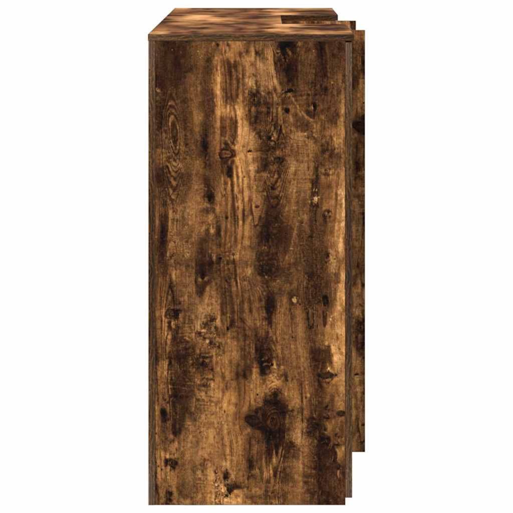 vidaXL Empfangstheke Räuchereiche 155x50x103,5 cm Holzwerkstoff