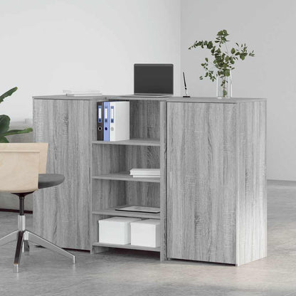 vidaXL Empfangstheke Grau Sonoma 155x50x103,5 cm Holzwerkstoff