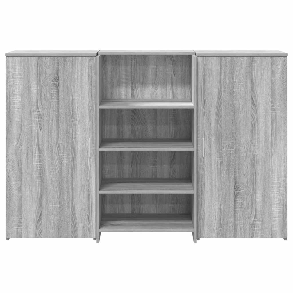 vidaXL Empfangstheke Grau Sonoma 155x50x103,5 cm Holzwerkstoff