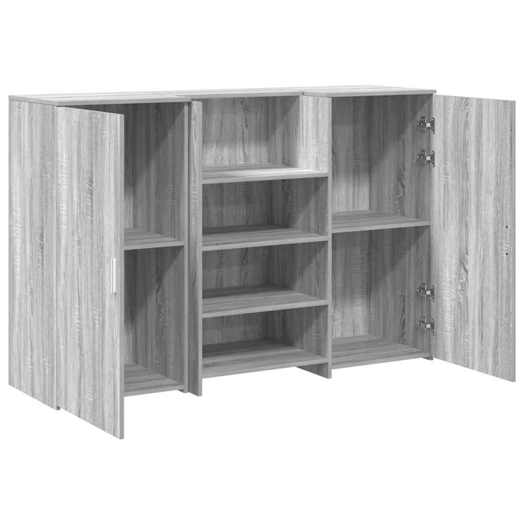 vidaXL Empfangstheke Grau Sonoma 155x50x103,5 cm Holzwerkstoff