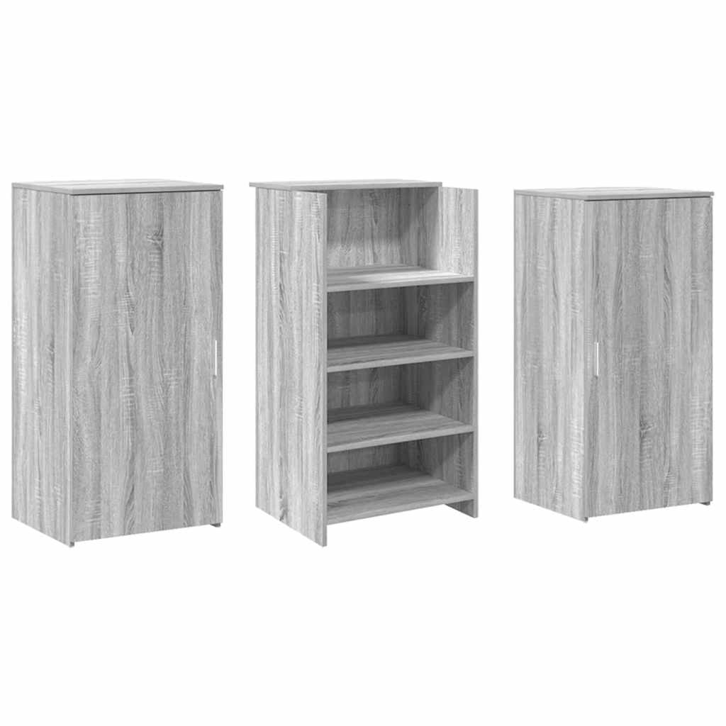 vidaXL Empfangstheke Grau Sonoma 155x50x103,5 cm Holzwerkstoff