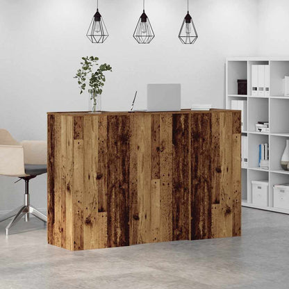 vidaXL Empfangstheke Altholz-Optik 155x50x103,5 cm Holzwerkstoff