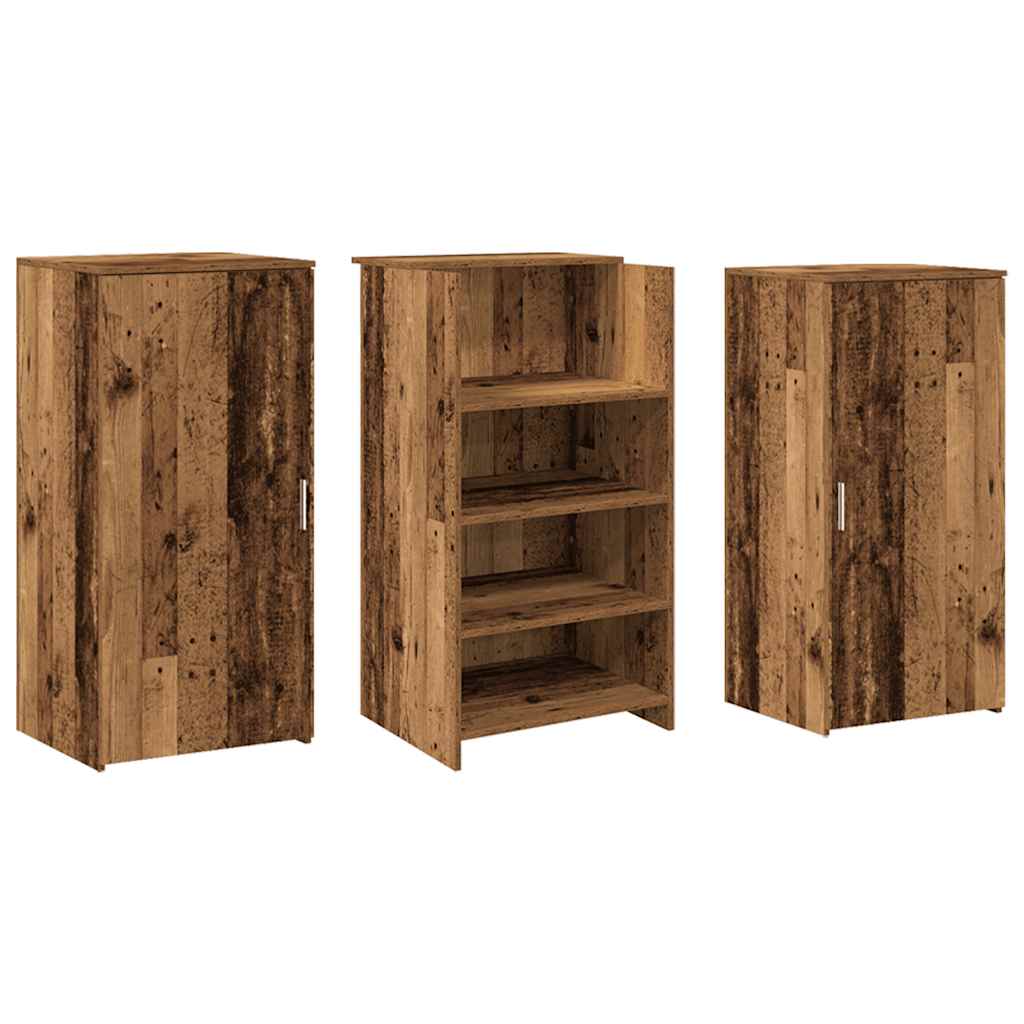 vidaXL Empfangstheke Altholz-Optik 155x50x103,5 cm Holzwerkstoff