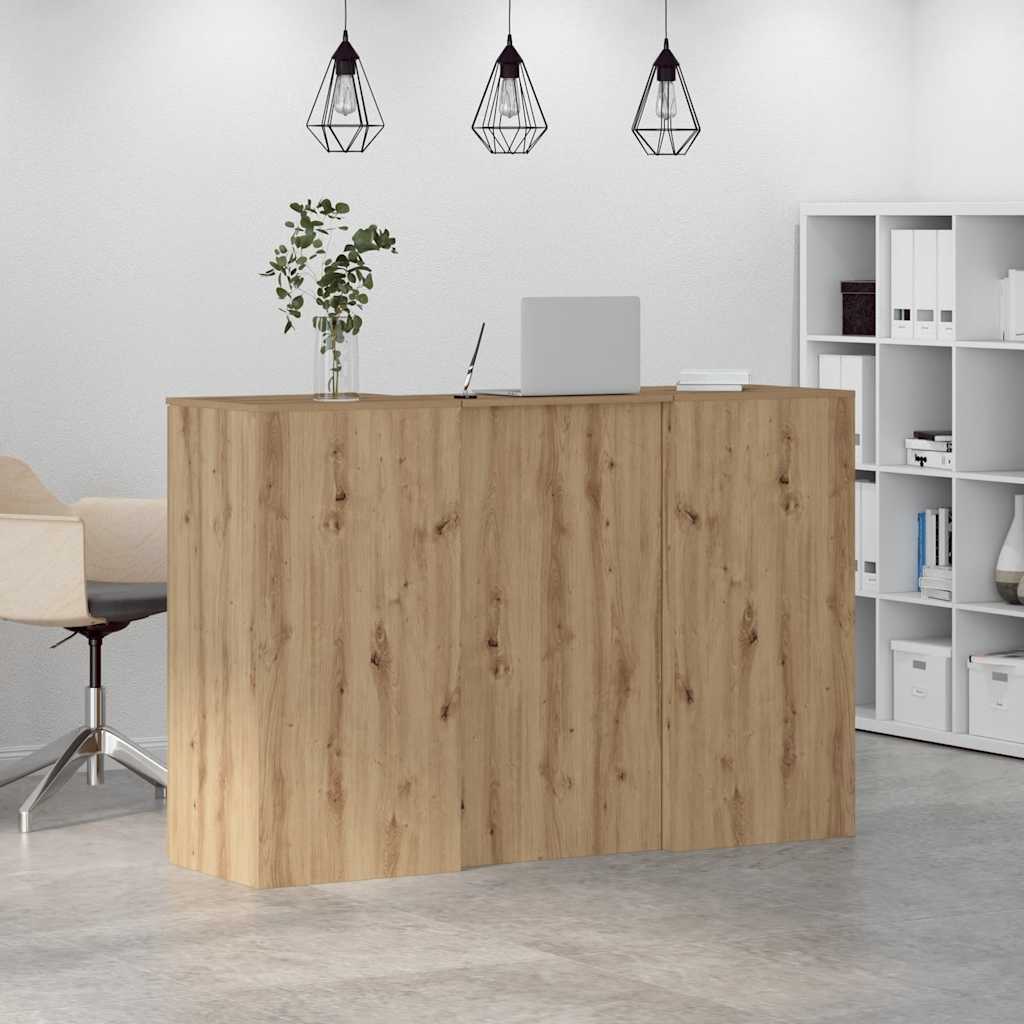vidaXL Comptoir de réception Chêne artisan 155x50x103,5 cm Bois d'ingénierie
