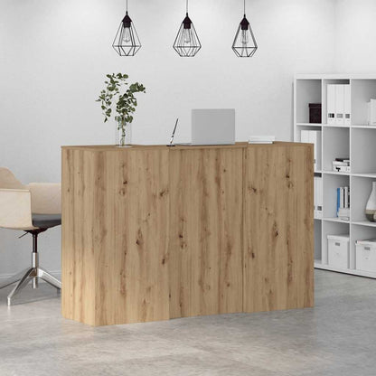 vidaXL Comptoir de réception Chêne artisan 155x50x103,5 cm Bois d'ingénierie