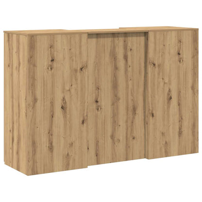 vidaXL Comptoir de réception Chêne artisan 155x50x103,5 cm Bois d'ingénierie