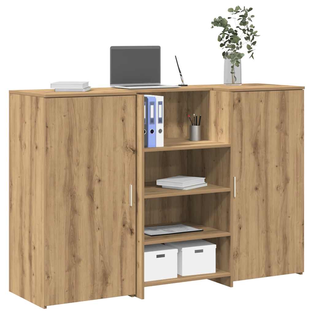vidaXL Comptoir de réception Chêne artisan 155x50x103,5 cm Bois d'ingénierie
