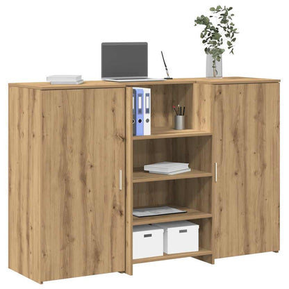 vidaXL Comptoir de réception Chêne artisan 155x50x103,5 cm Bois d'ingénierie
