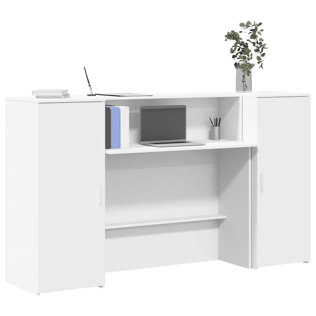 vidaXL Empfangstresen Weiß 180 x 50 x 103,5 cm Holzwerkstoff
